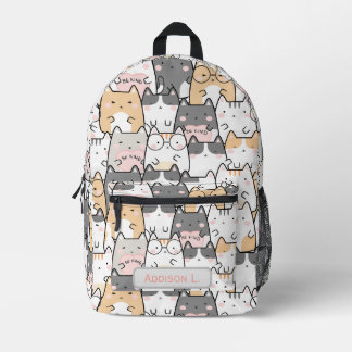 Mochila Impresa Gatitos Amables sin Fin