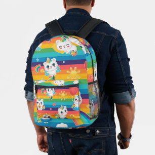 Mochila Impresa Gatitos arcoiris