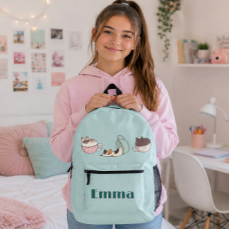 Mochila Impresa Gatitos en tazas de té