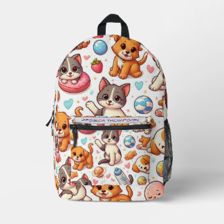 Mochila Impresa Gatitos y cachorros personalizados