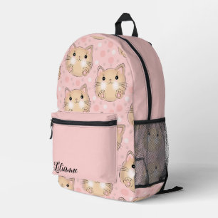 Mochila Impresa Gatitos y puntos de polka