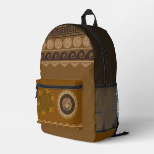 Mochila Impresa Gato Antiguo, Motivo Antiguo Arte Impreso Ba Vinta