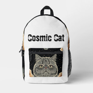 Mochila Impresa Gato Cósmico