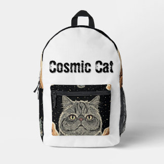 Mochila Impresa Gato Cósmico