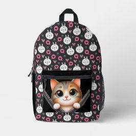 Mochila Impresa Gato de cierre