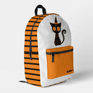 Mochila Impresa Gato de Halloween cutáneo/capricho