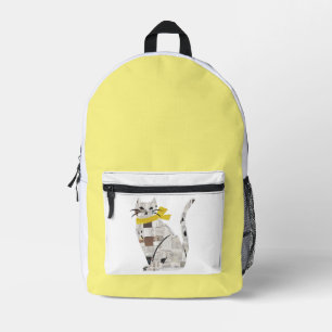 Mochila Impresa gato de newspapar
