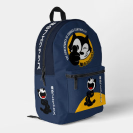 Mochila Impresa Gato del Personalizado de historietas | Color oscu