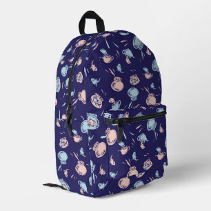 Mochila Impresa Gato En El Gorra   El patrón de los peces