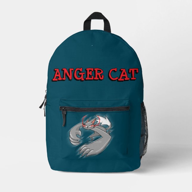 MOCHILA IMPRESA GATO ENFADADO (Anverso)