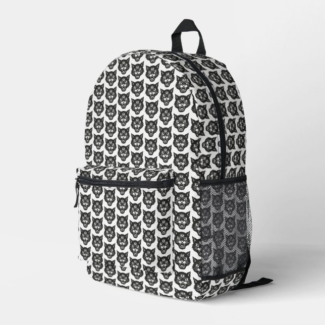 Mochila Impresa Gato enojado (Esquina derecha trasera )