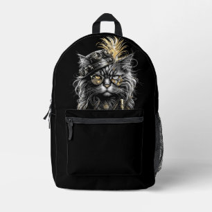 Mochila Impresa Gato impresionante de Steampunk