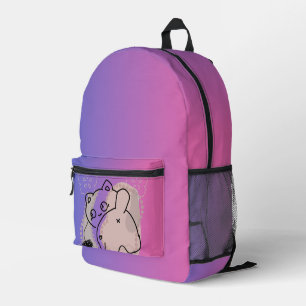 Mochila Impresa Gato juguetón con yarn