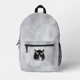Mochila Impresa Gato Lindo con Peluca (Estilo 5 +BG) Arte Refinado