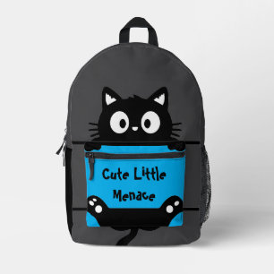 Mochila Impresa Gato Lindo, Pequeña Amenaza Linda, Gato Divertido 