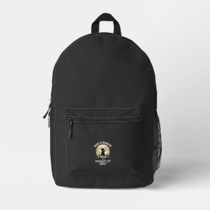 Mochila Impresa Gato Negro de Halloween a la Luz de la Luna