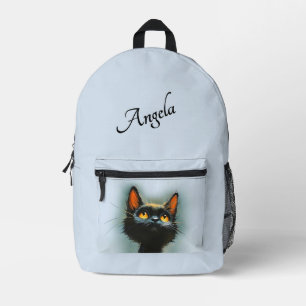 Mochila Impresa Gato negro encantado personal