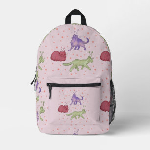 Mochila Impresa Gatos alienígenas Caprichoso Gato Espacial Diverti