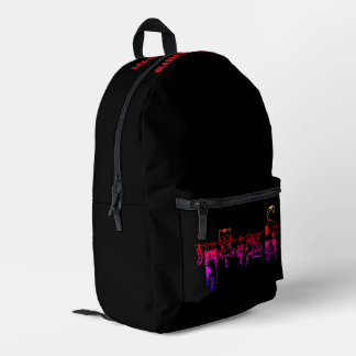Mochila Impresa Gatos divertidos con gradiente de neón personaliza