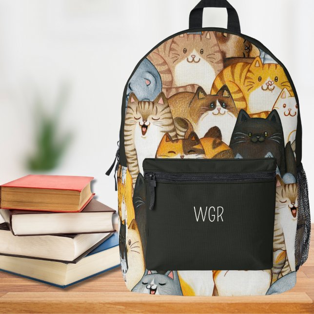 Mochila Impresa Gatos felices (Subido por el creador)