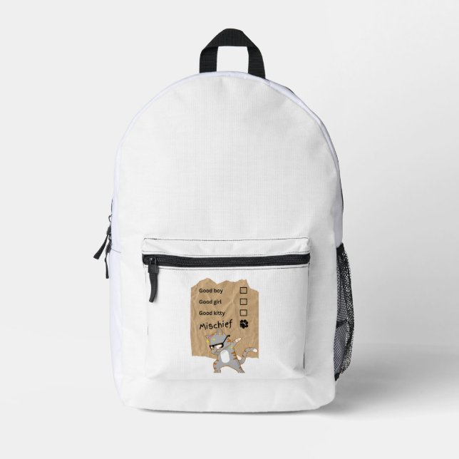 Mochila Impresa Gatos traviesos (Anverso)
