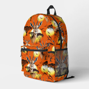 Mochila Impresa Gazelle Animal salvaje Antelope africano