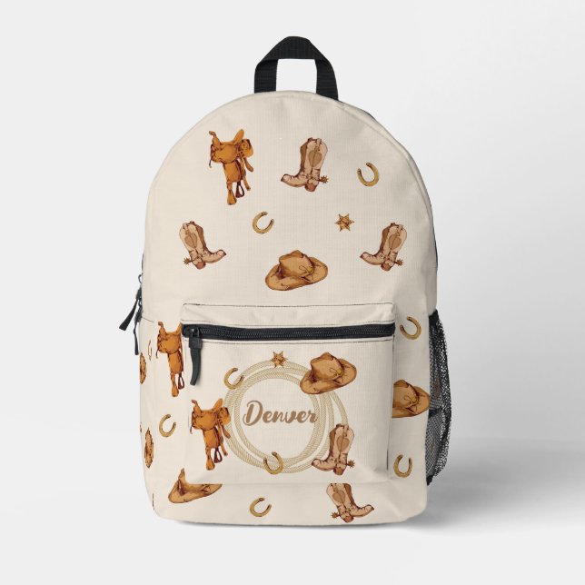 Mochila Impresa Género neutral de la personalización de vaqueros s (Anverso)