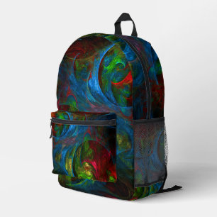 Mochila Impresa Génesis Arte abstracto azul