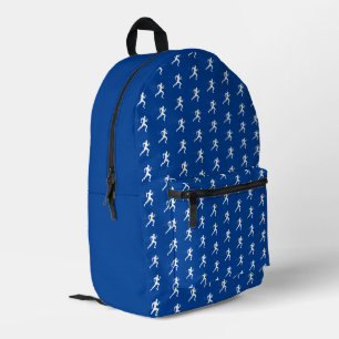 Mochila Impresa Gente corriendo Silhouette HeartBeat Line Blue