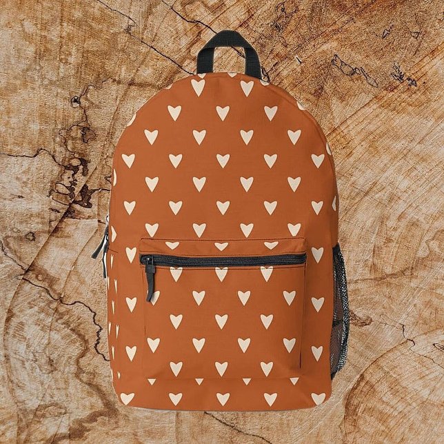 Mochila Impresa Geometría en amor - crema en ocre rojo - patrón. (Subido por el creador)