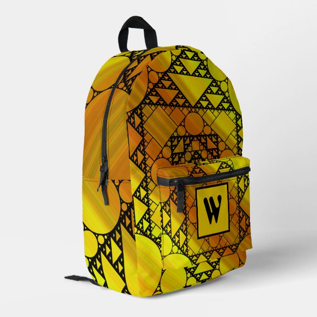 Mochila Impresa Geometría fractal (Esquina izquierda trasera)