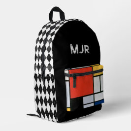Mochila Impresa Geométrico Mondrian y Argyle