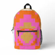 Geométrico Retro Groovy Rosa Naranja