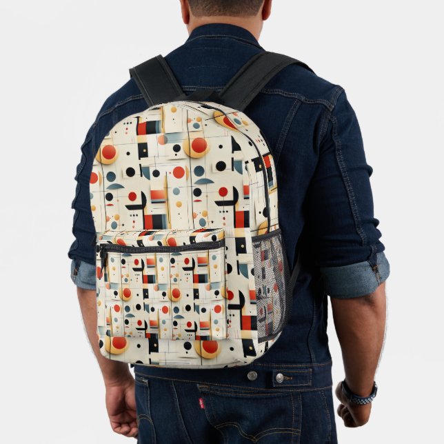 Mochila Impresa Geométricos Retro Artísticos (Insitu (Modelo))