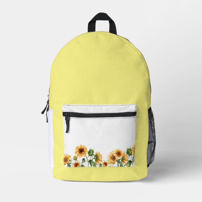 MOCHILA IMPRESA GIRASOL AMARILLO (Anverso)