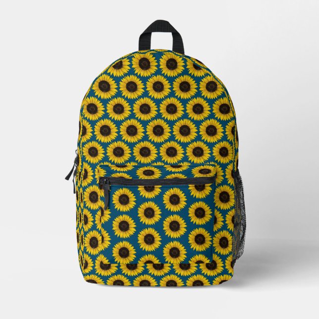 Mochila Impresa girasoles amarillos (Anverso)
