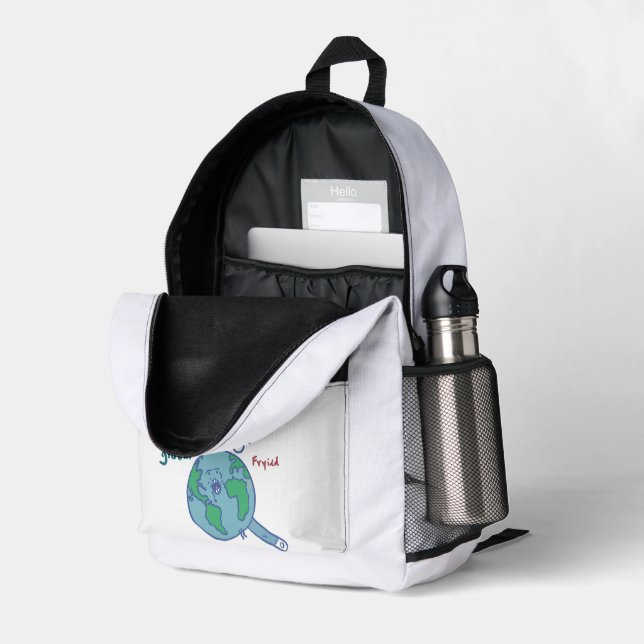 Mochila Impresa Global Fried by Jaime (Esquina trasera derecha (abierta))