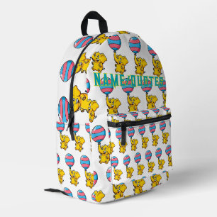 Mochila Impresa Globo aerostático de elefante bebé alegre