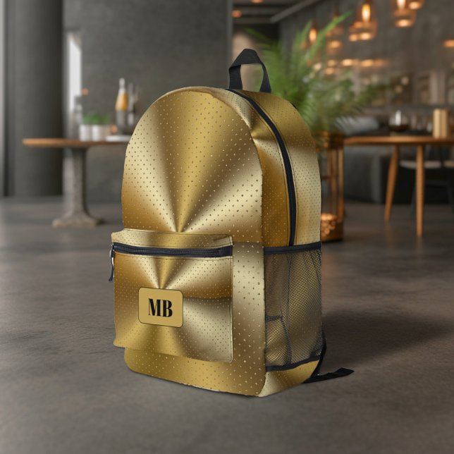 Mochila Impresa Gold Metallic Sequin Design Luxury (Subido por el creador)