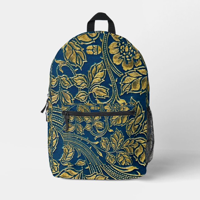 Mochila Impresa Golden Blossom Elegance  (Anverso)