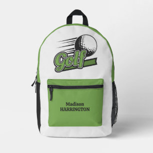 Mochila Impresa Golf de nombre personalizado