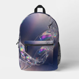 Mochila Impresa Gota de onda de vidrio líquido - Abstracción 3D ir