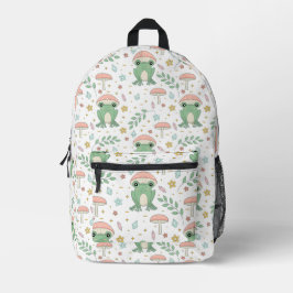 Mochila Impresa Gracioso Cottagecore Estético Espuma de rana