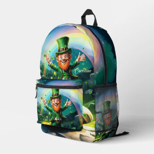 Mochila Impresa Gracioso leprechaun feliz