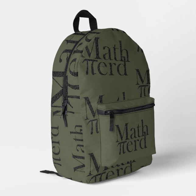 Mochila Impresa Gracioso Pi Math Nerd Maestro De Ciencia Todo El E (Esquina izquierda trasera)