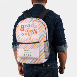 Mochila Impresa Grad Vibes Solo Graduación De La Clase De Parte De