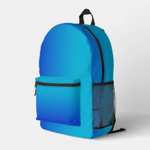 Mochila Impresa Gradiente Azul Brillante A Turquesa