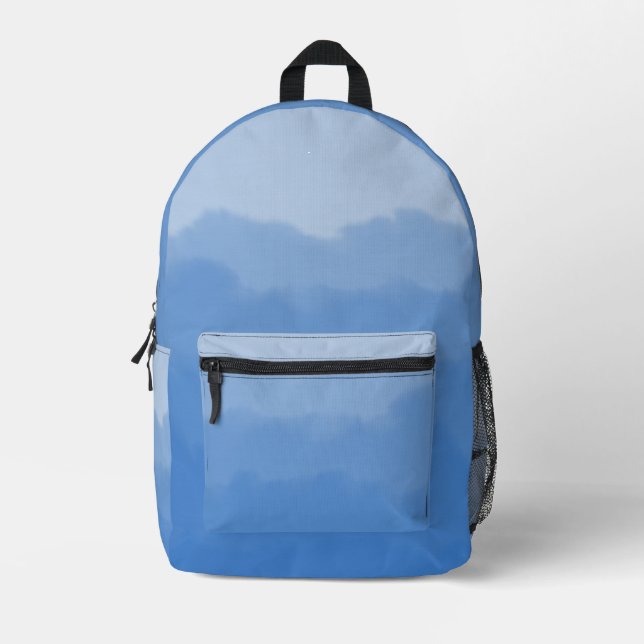 Mochila Impresa Gradiente azul cielo acogedor  (Anverso)