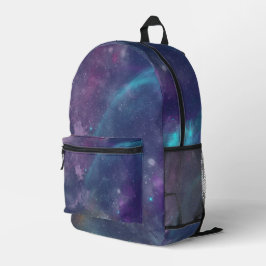 Mochila Impresa Gradiente azul moderno cosmos espacio galaxia chic