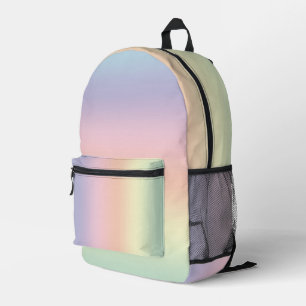 Mochila Impresa Gradiente de arcoiris pastel